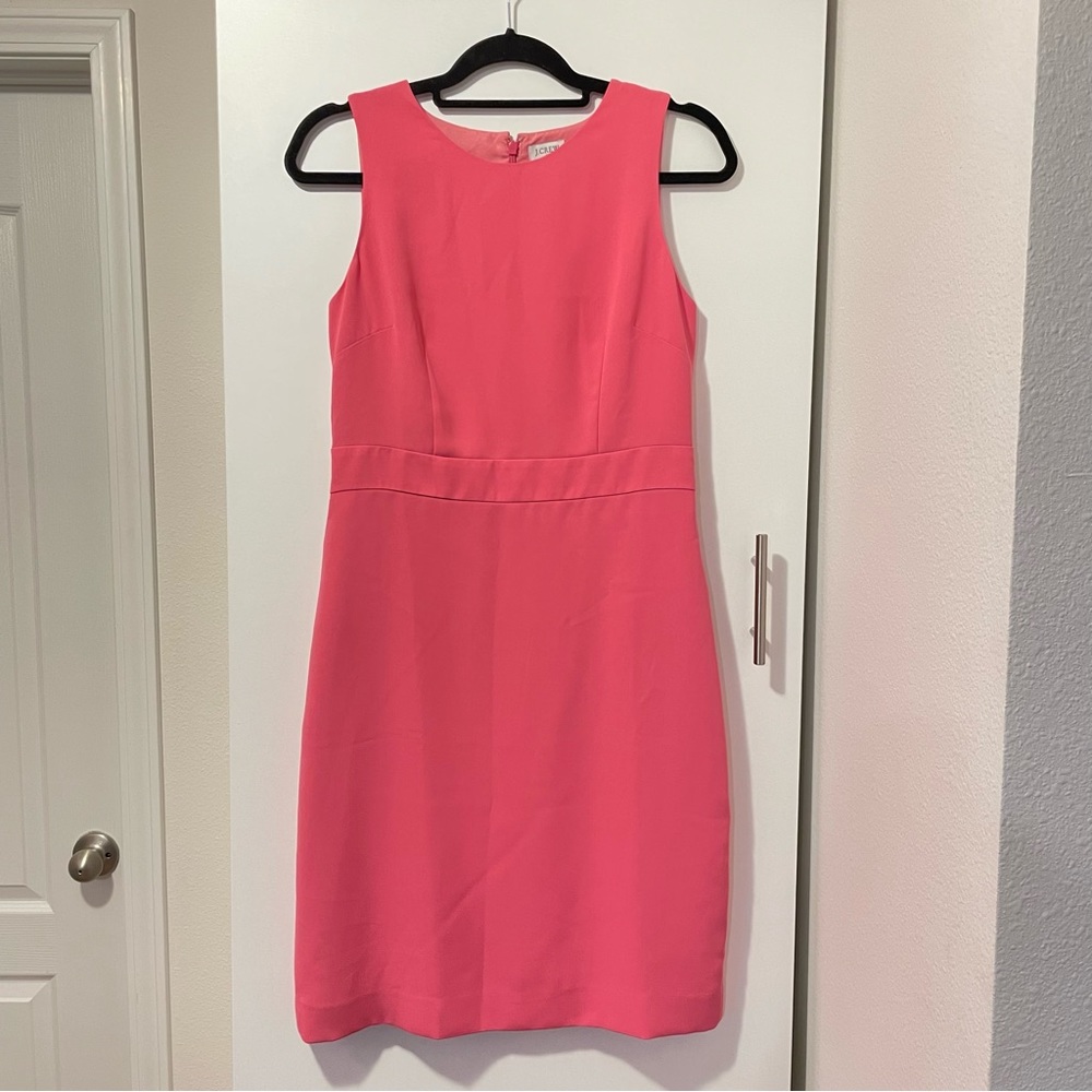 NWT J. Crew Bright Pink Sleeveless Dress Size 6